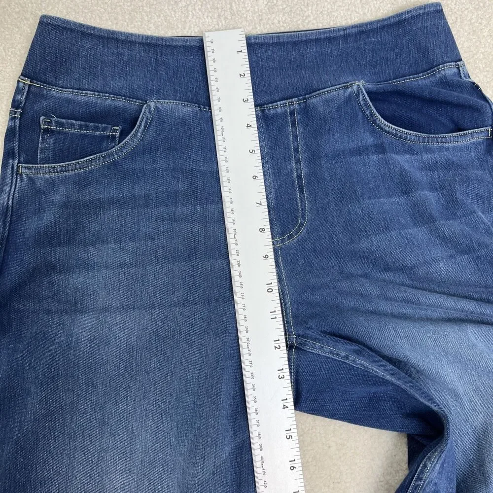Halara Women’s L Wide Leg High Rise Pull On Elastic Waistband Denim Jeans/Pants